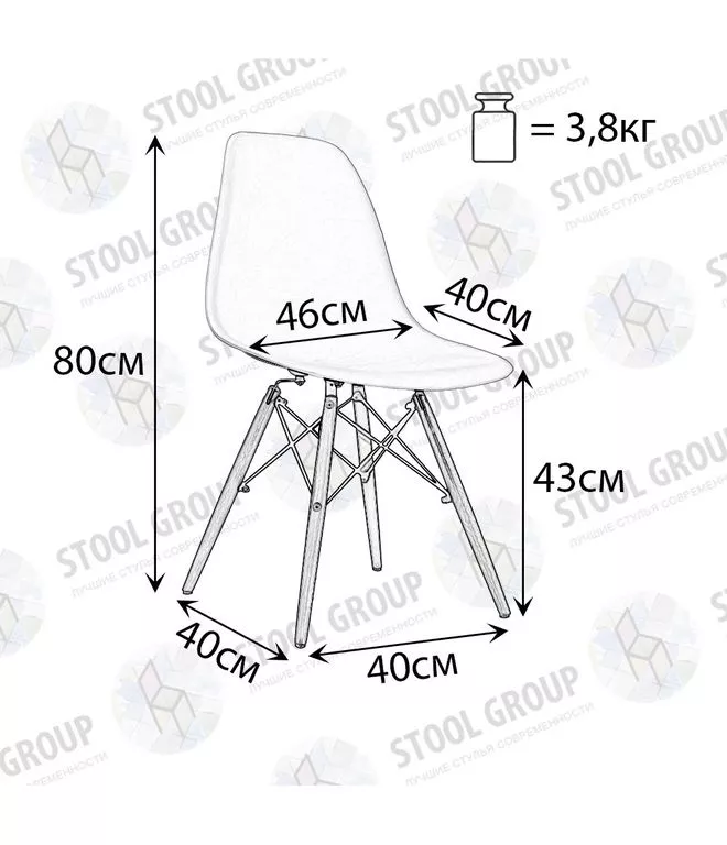 Схема сборки стула eames