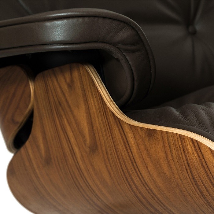 Кресло eames style lounge chair ottoman premium